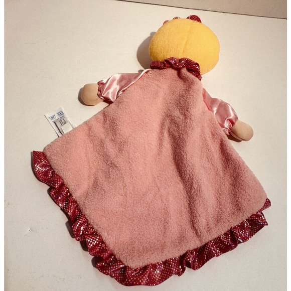 Kids Preferred Girl Plush Security Blanket Lovey Soft Toy Satin Trim Pink Crown - Picture 4 of 6